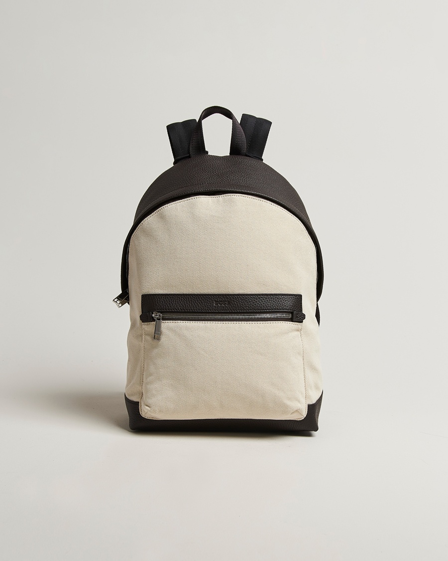 Herre | Vesker | BOSS BLACK | Canvas Backpack Natural