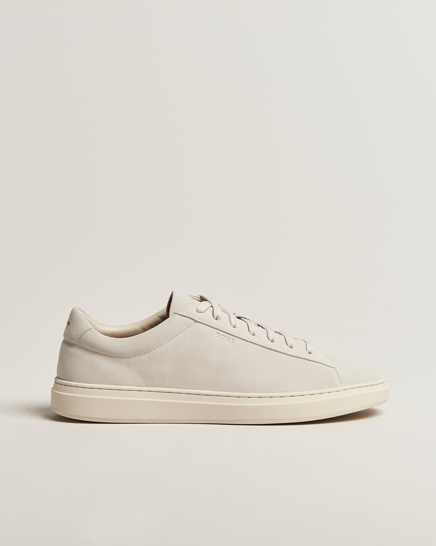 Herre | | BOSS BLACK | Kieran Suede Sneaker Open White