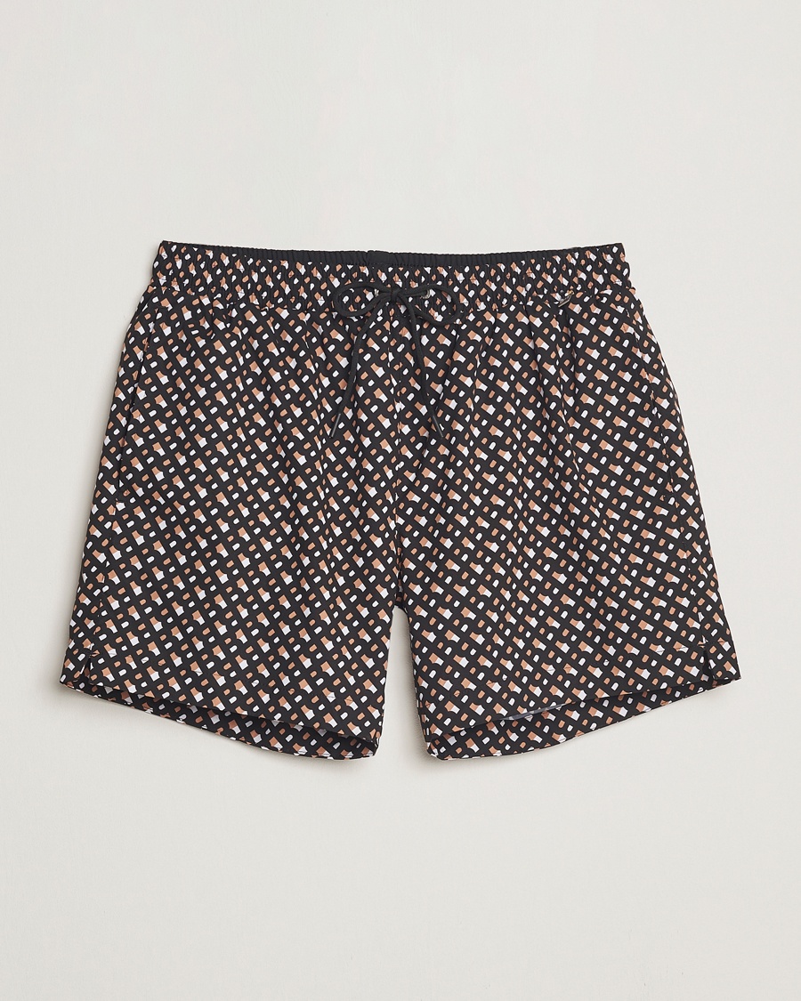 Herre | Badeshorts | BOSS BLACK | Manu Monogram Swimshorts Black