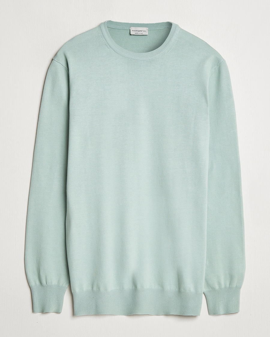 Morgano Supersoft Egyptian Cotton Crew Neck Light Green – Grønn