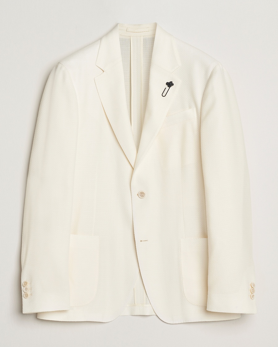 Herre | Lardini | Lardini | Wool/Linen/Silk Blazer Beige