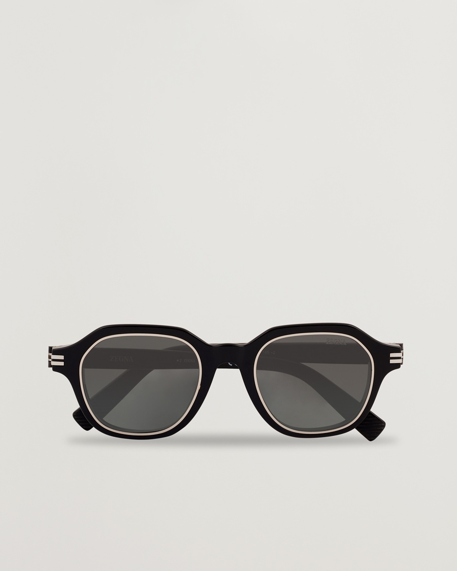Herre | Runde solbriller | Zegna | EZ0250 Sunglasses Black