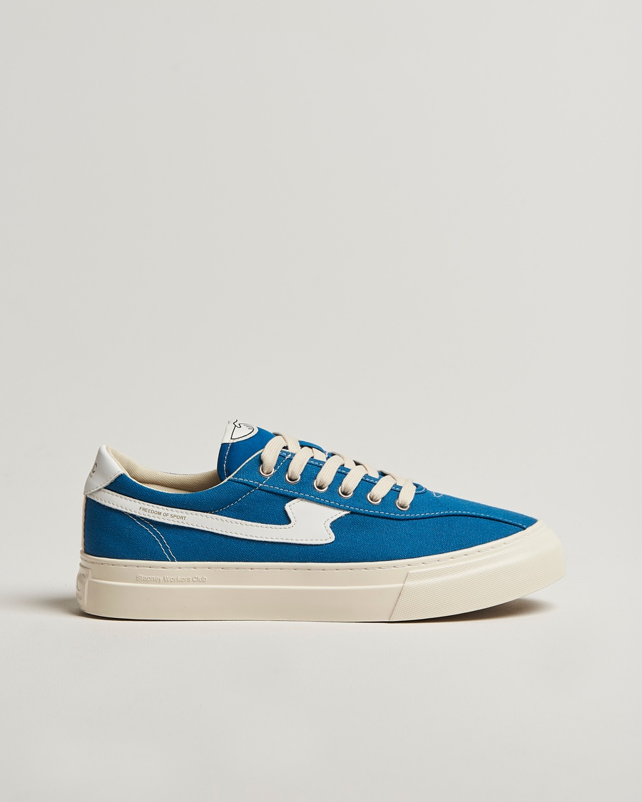 Herre | | Stepney Workers Club | Dellow S-Strike Cupsole Canvas Sneaker Sea Blue