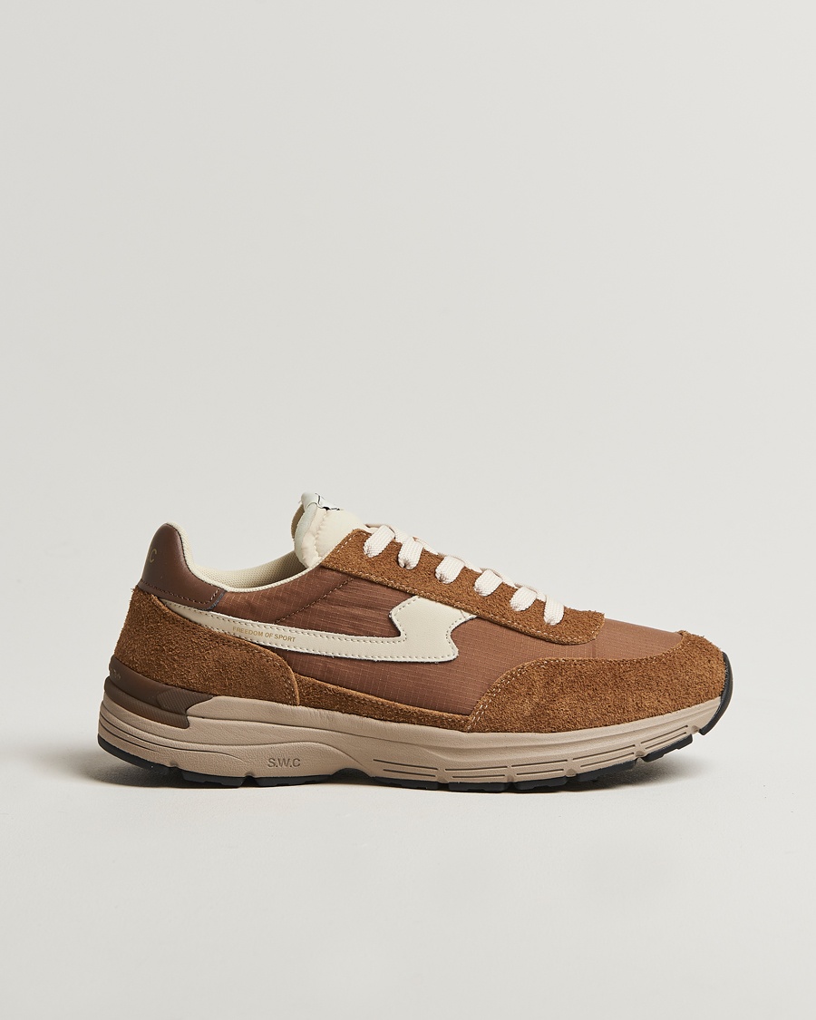 Herre | | Stepney Workers Club | Osier S-Strike Suede Mix Runner Sneaker Brown