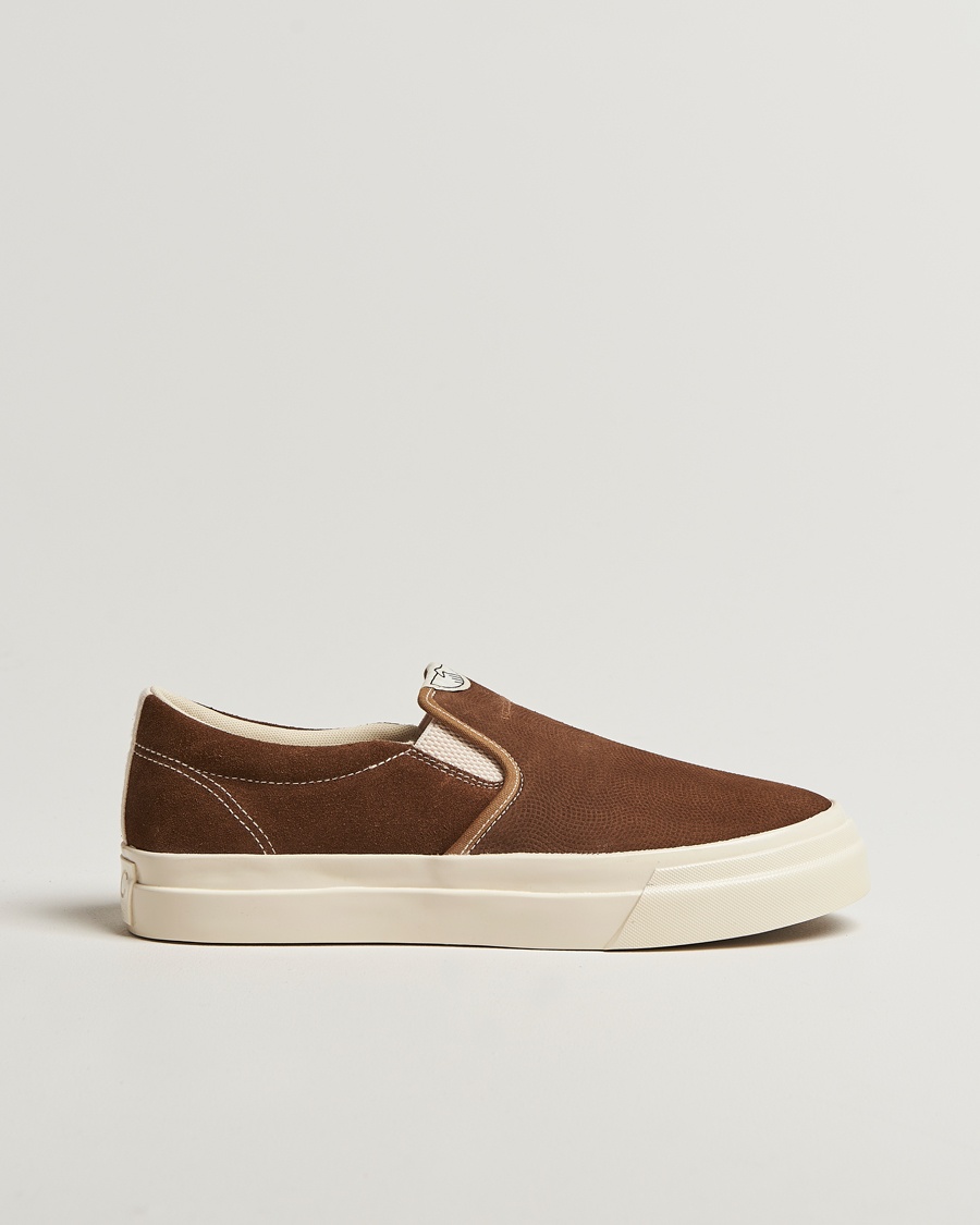Herre | | Stepney Workers Club | Lister Suede Slip-On Sneaker Brown