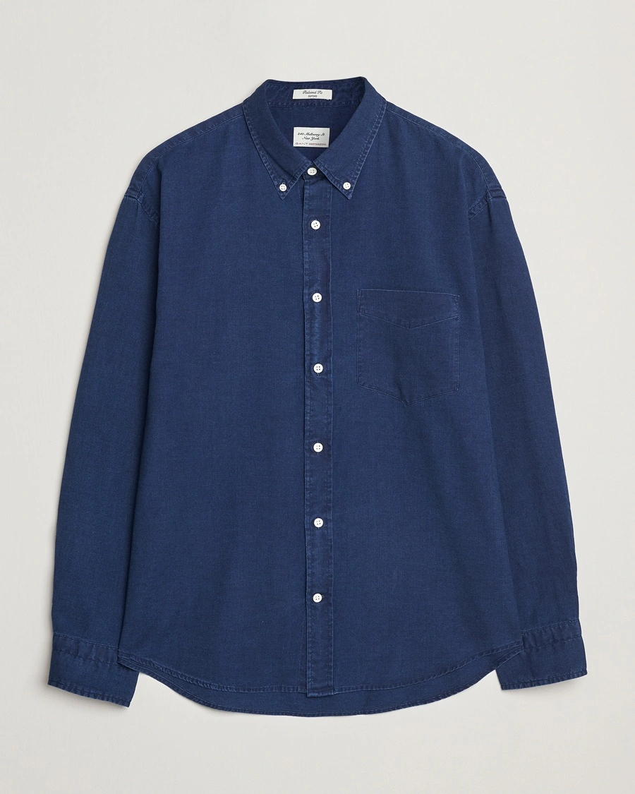 Herre | Klær | GANT 240 Mulberry Street | Relaxed Fit Oxford Shirt Dark Indigo