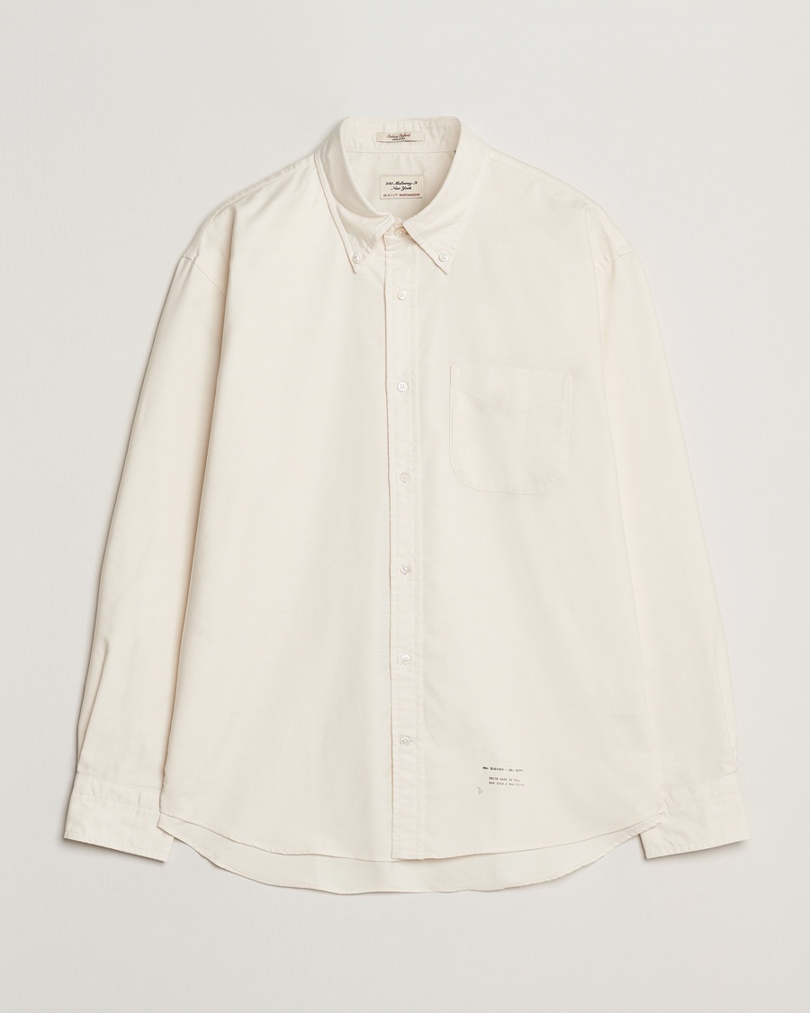 Herre | Avdelinger | GANT 240 Mulberry Street | Relaxed Fit US Oxford Shirt Cream