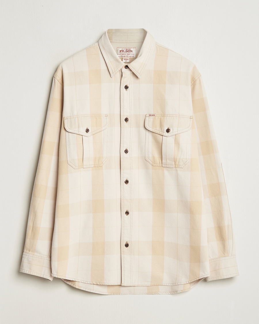 Herre | Casualskjorter | Filson | Vintage Wash Alaska Guide Shirt Light Gray/Khaki