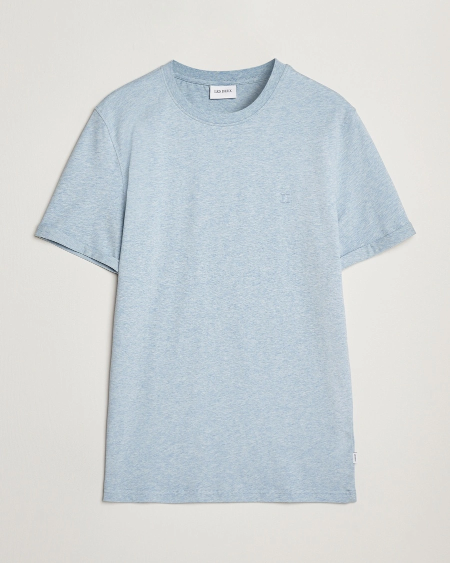 Herre | T-Shirts | LES DEUX | Nørregaard Tonal T-Shirt Xenon Blue Melange