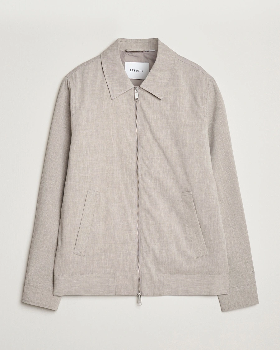 Herre | Jakker | LES DEUX | Como Slub Coach Bomber Jacket Light Sand