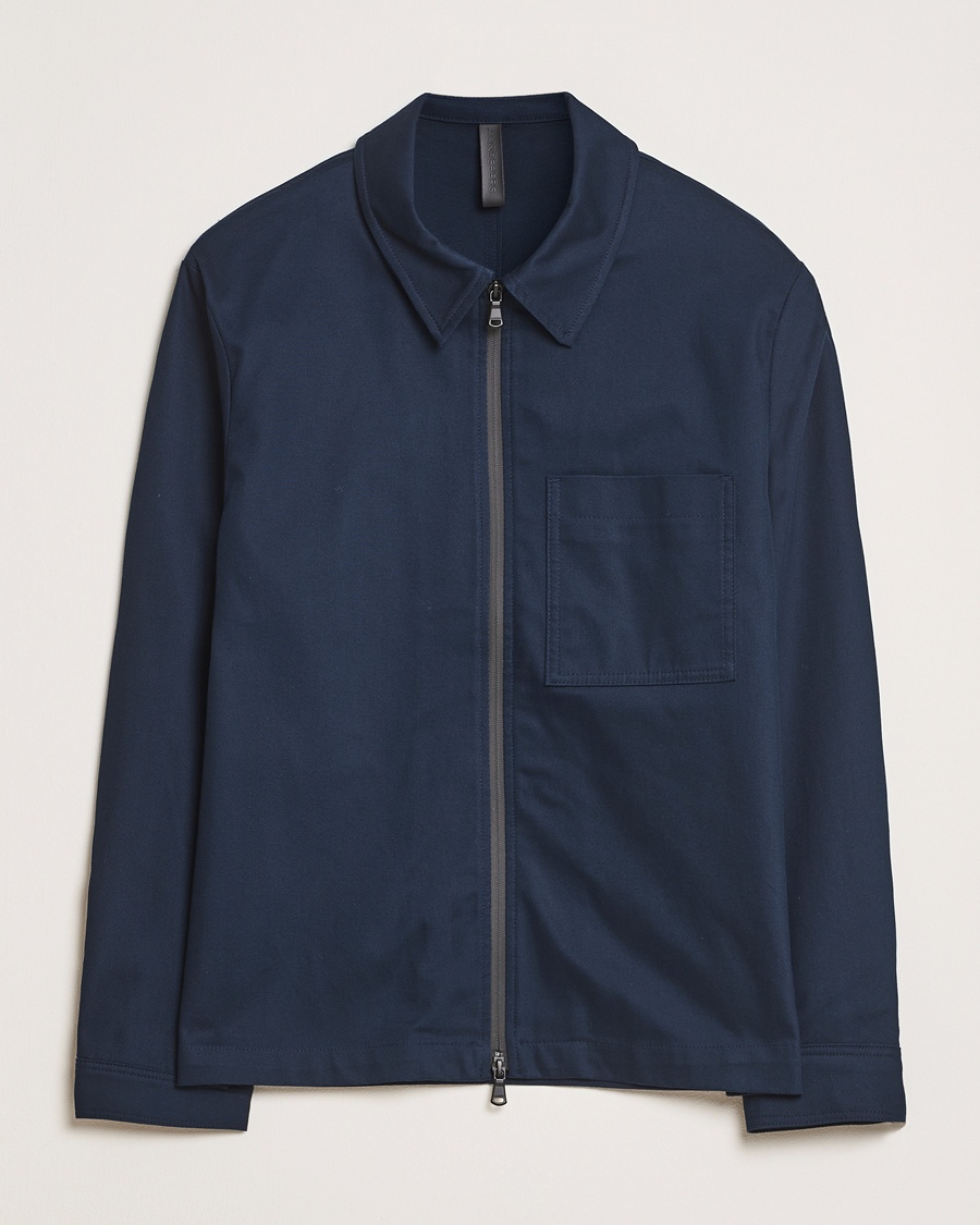 Herre | Overshirts | J.Lindeberg | Julius Cotton Twill Overshirt Navy