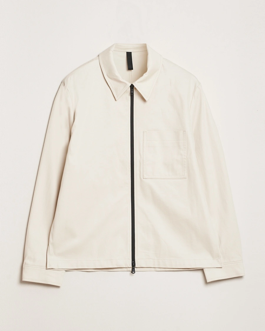 Herre | Overshirts | J.Lindeberg | Julius Cotton Twill Overshirt Moonbeam