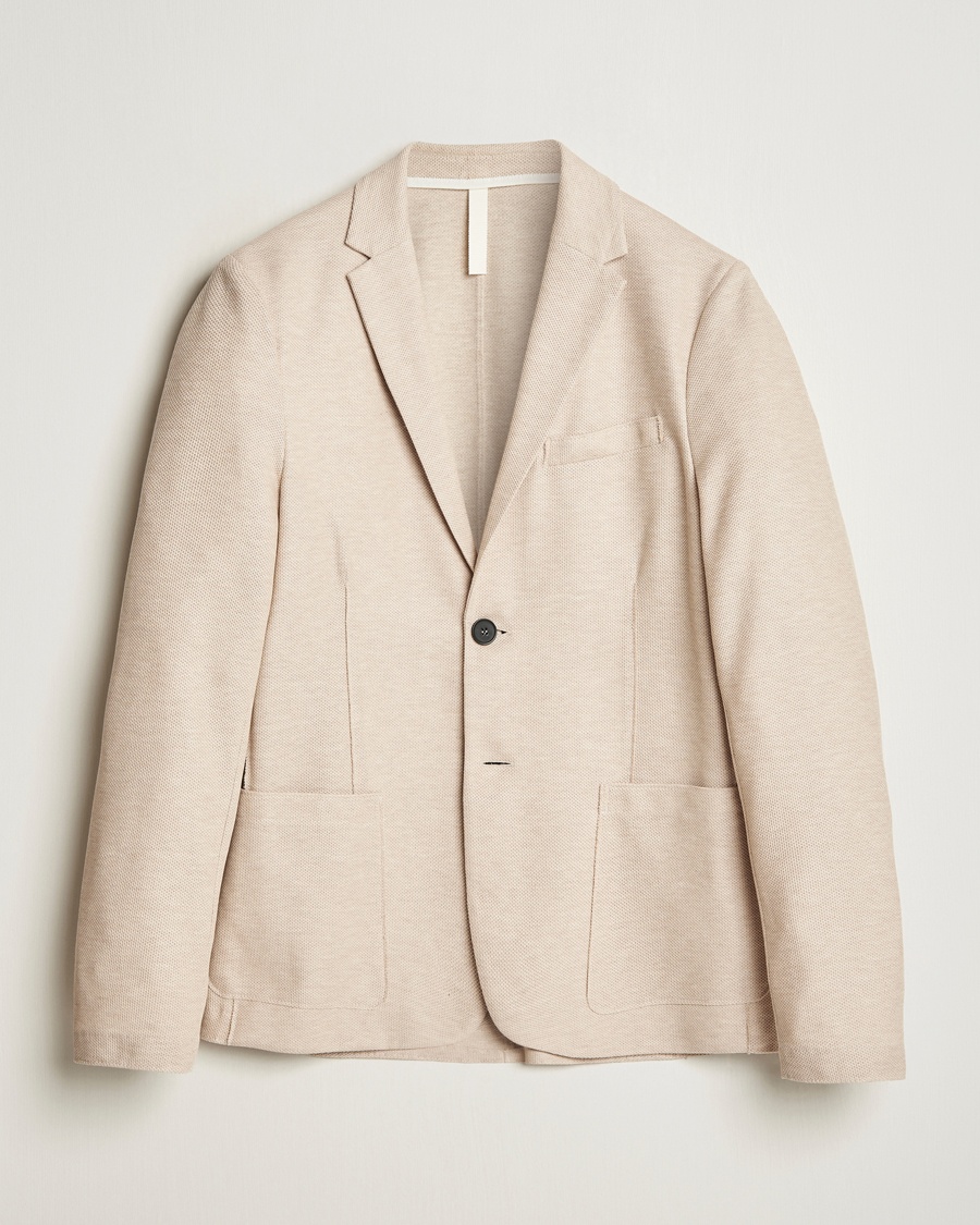 Herre | Bomullsblazer | Harris Wharf London | Loro Piana Honey Comb Blazer Cream