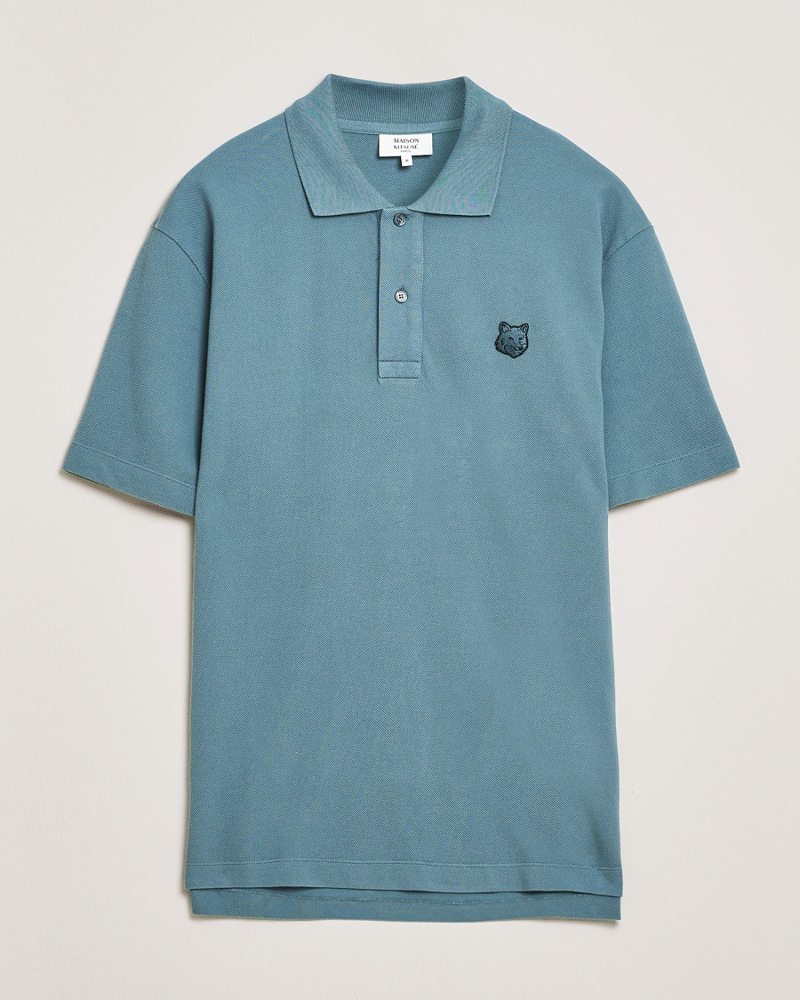 Herre | Klær | Maison Kitsuné | Tonal Fox Head Polo Seine Blue