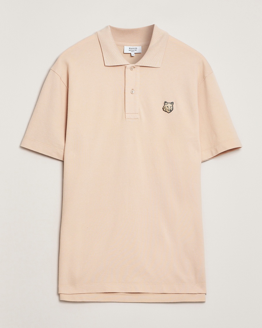 Herre | Klær | Maison Kitsuné | Tonal Fox Head Polo Smoke Beige