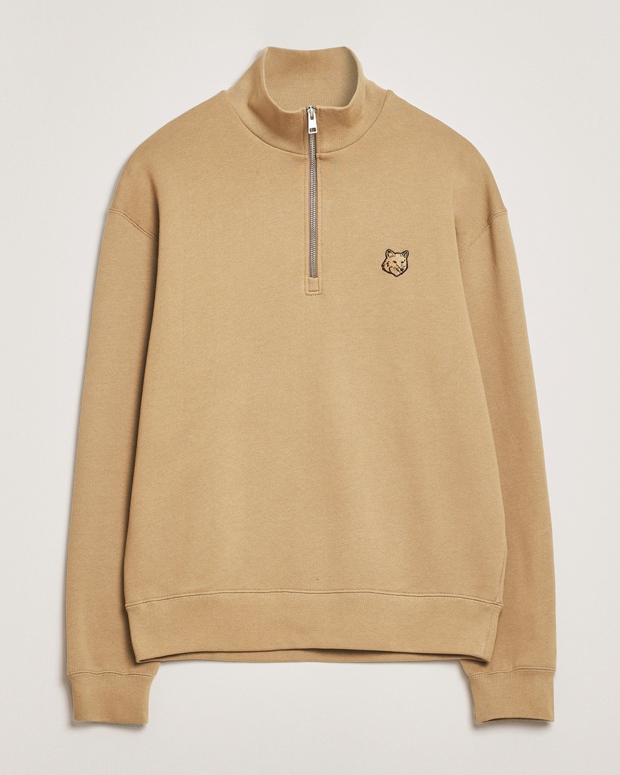 Herre | Klær | Maison Kitsuné | Tonal Fox Head Half Zip Sweatshirt Cardamon