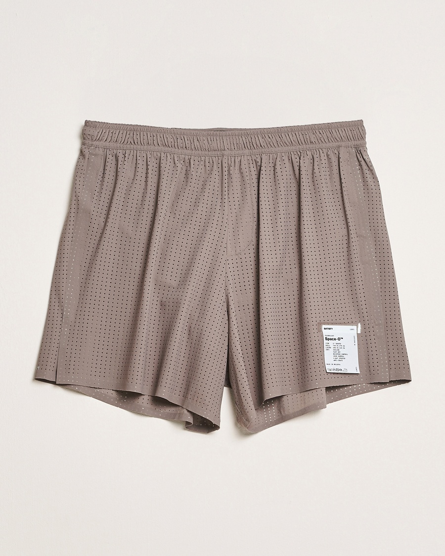Herre | Active | Satisfy | Space-O 5 Inch Shorts Taupe
