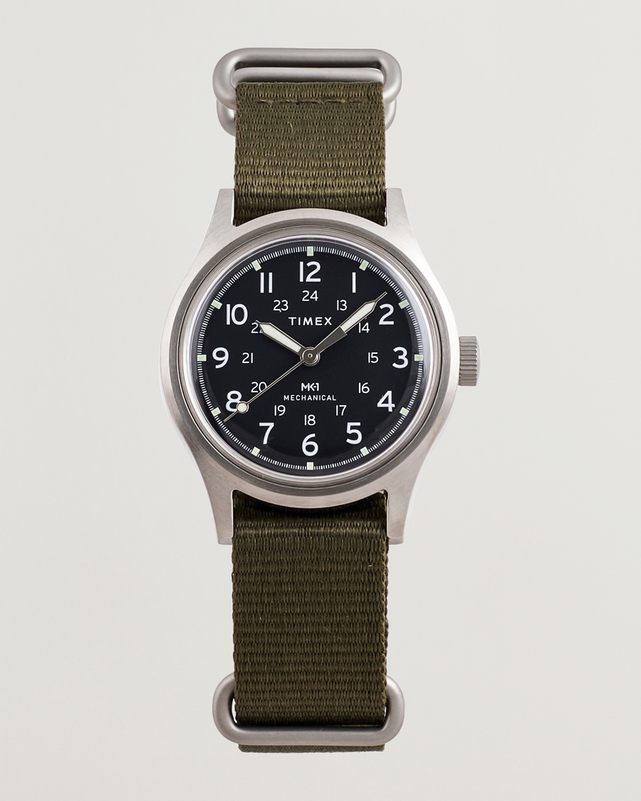 Timex MK1 Hand Wind 36mm Green Black Dial – Grønn