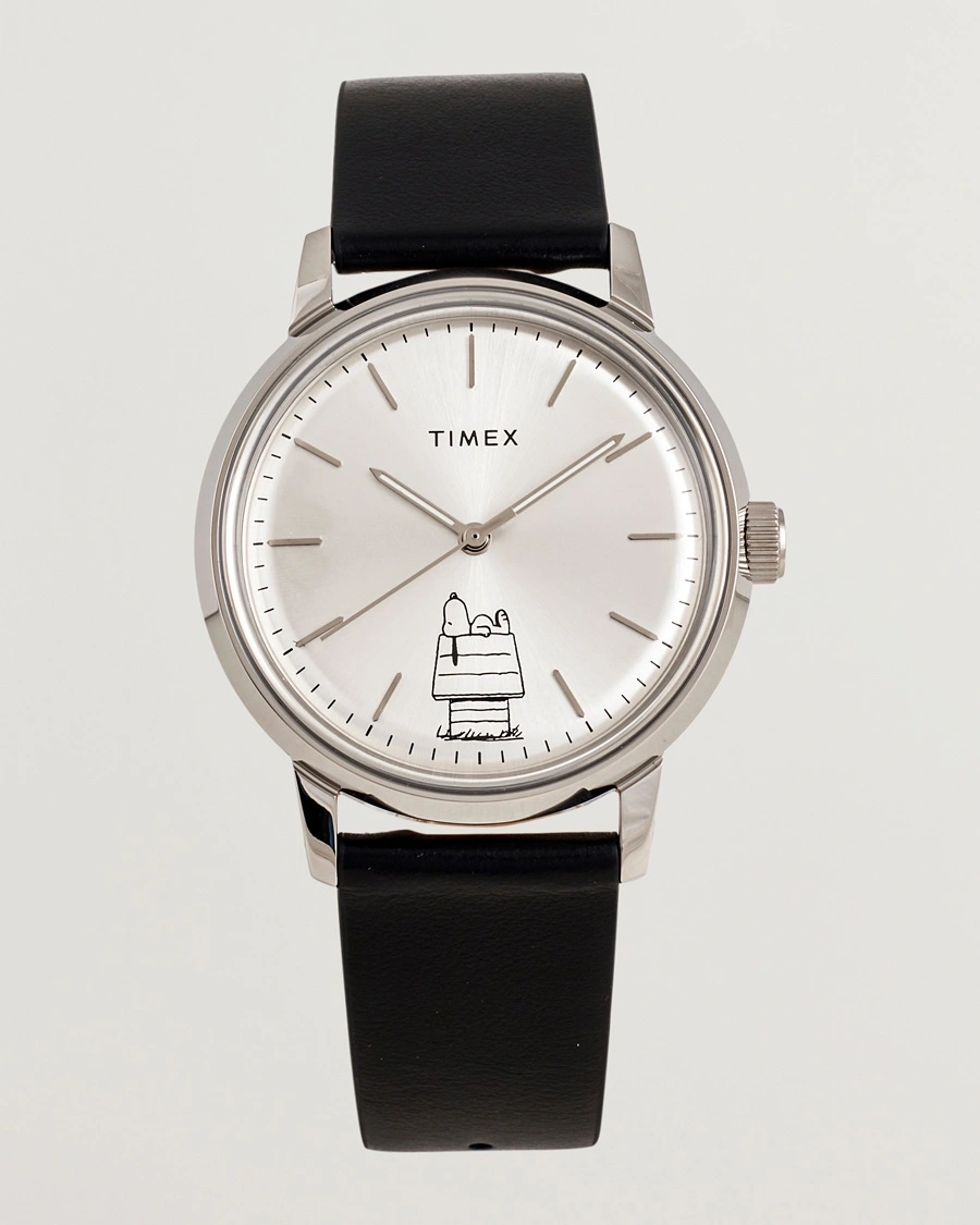 Herre | Skinnrem | Timex | X Peanuts Automatic Snoopy 40mm Silver Dial