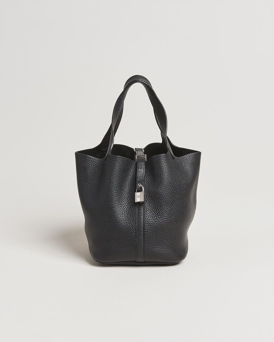 Herre | | Hermès Pre-Owned | Picotin Lock 22 Taurillon Clemence Leather Black