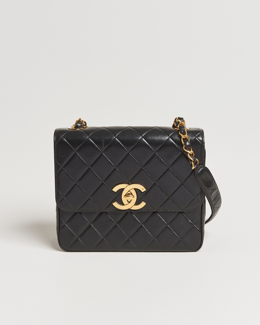 Herre | | Chanel Pre-Owned | Classic Flap Bag Deca Squared Lambskin Black