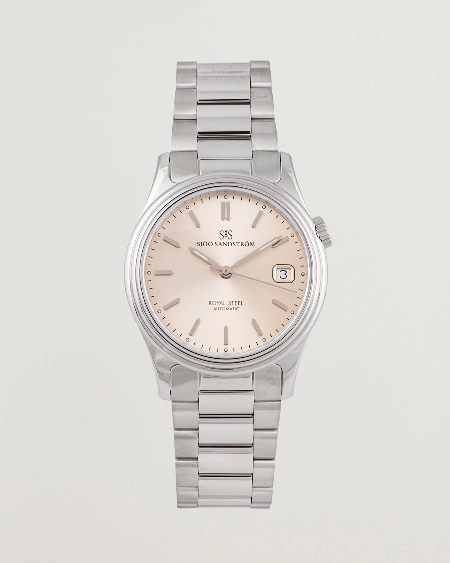 Herre | Lenke i rustfritt stål | Sjöö Sandström | Royal Steel Classic 36mm Sand and Steel