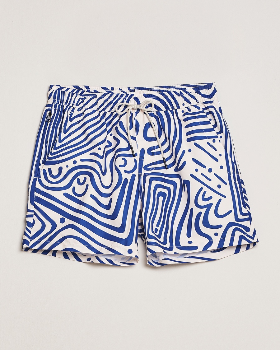 OAS Printed Swimshorts Eldovado – Blå