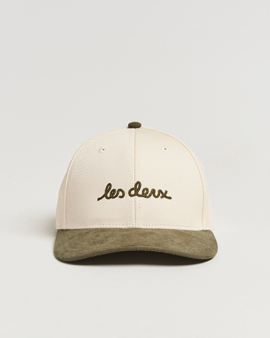 Herre | Nytt i butikken | LES DEUX | Brad Contrast Suede Baseball Cap Ivory