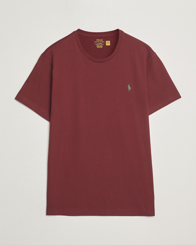 Herre | Business & Beyond - Casual | Polo Ralph Lauren | Custom Slim Fit Crew Neck T-Shirt Red Wine