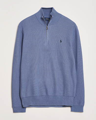 Herre | | Polo Ralph Lauren | Half Zip Cotton Pullover Capri Blue
