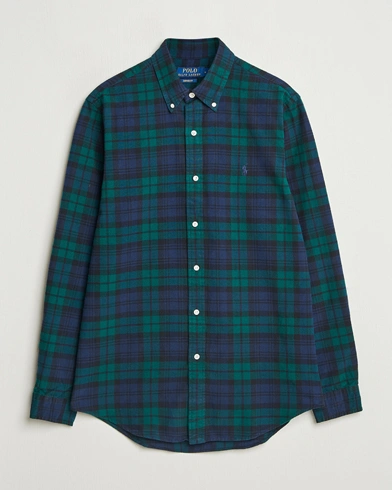 Herre | Business & Beyond | Polo Ralph Lauren | Custom Fit Checked Oxford Shirt Navy/Green Multi