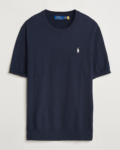 Herre | Strikkede pikéer | Polo Ralph Lauren | Knitted Short Sleeve Tee Hunter Navy
