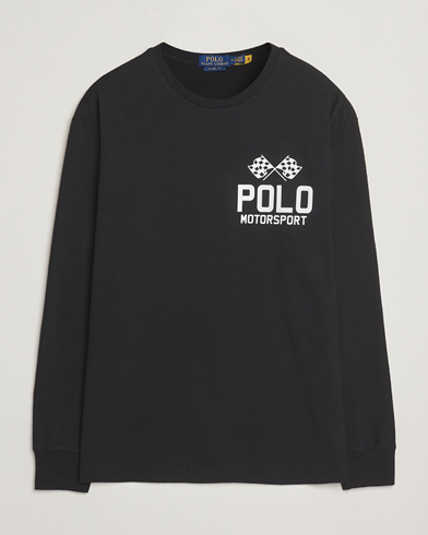 Polo Ralph Lauren RL Motorsport Long Sleeve Tee Polo Black – Svart