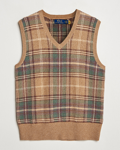 Herre | Business & Beyond - Casual | Polo Ralph Lauren | Wool/Cotton Vest Tan Combo