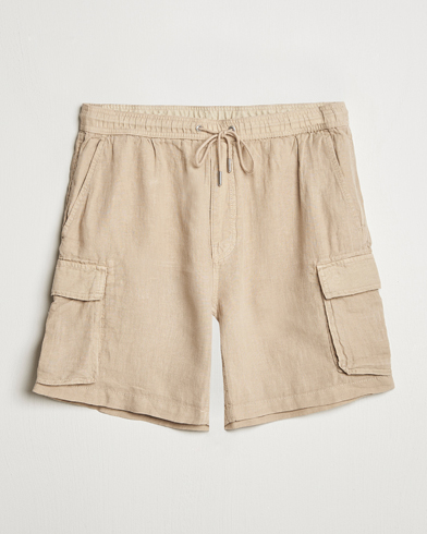 Herre | Linshorts | GANT | Regular Fit Linen Cargo Shorts Concrete Beige