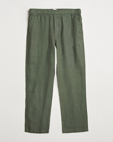 Herre | Business & Beyond - Casual | Samsøe Samsøe | Jabari Linen Drawstring Trousers Climbing Ivy