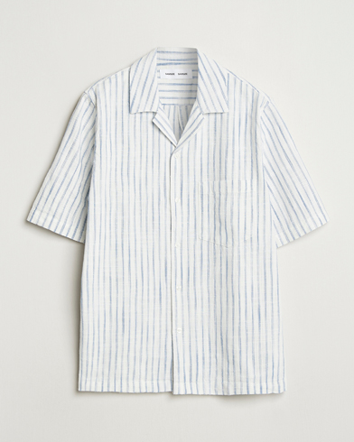 Herre | Business & Beyond - Casual | Samsøe Samsøe | Oscar Striped Short Sleeve Shirt Clear Cream