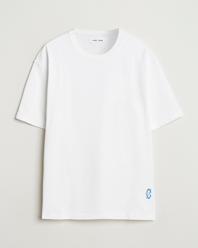 Herre | Business & Beyond - Casual | Samsøe Samsøe | Printed Swirl Crew Neck T-Shirt White