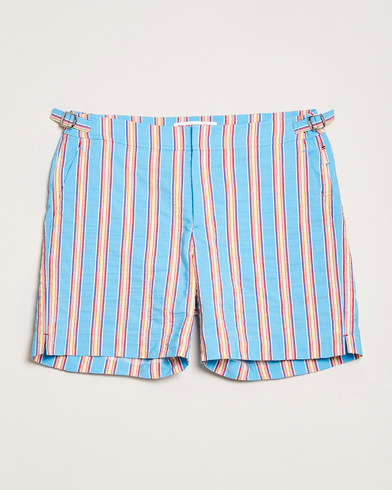 Herre | Dressede badeshorts | Orlebar Brown | Bulldog Deckchair Stripe Swimshorts Blue Multi