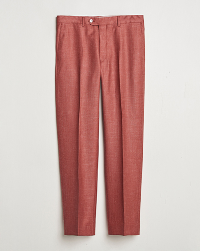 Oscar Jacobson Del S Wool/Silk/Linen Trousers Red – Rød