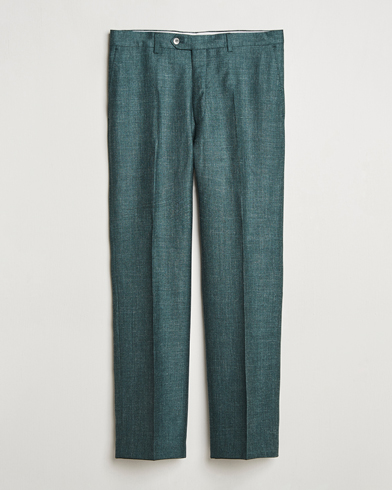 Herre | Oscar Jacobson | Oscar Jacobson | Del S Wool/Silk/Linen Trousers Green
