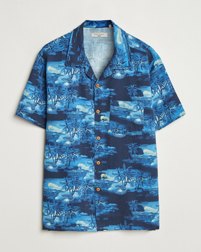 Herre | Business & Beyond | Nudie Jeans | Arvid Pearls Hawaii Shirt Blueberry