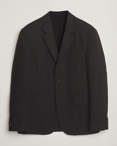 J.Lindeberg Alban Unlined Super Linen Blazer Black – Svart