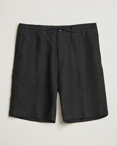 Herre | Linshorts | J.Lindeberg | Brady Drape Linen Shorts Black