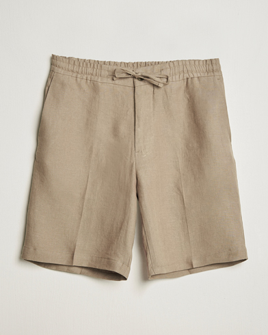 Herre | Linshorts | J.Lindeberg | Brady Drape Linen Shorts Nutmeg