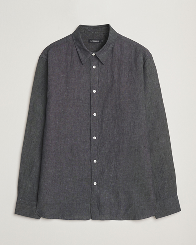 J.Lindeberg Linen Melange Shirt Black – Svart