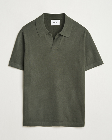 Herre | Nytt i butikken | NN07 | Ryan Cotton/Linen Polo Croc Green