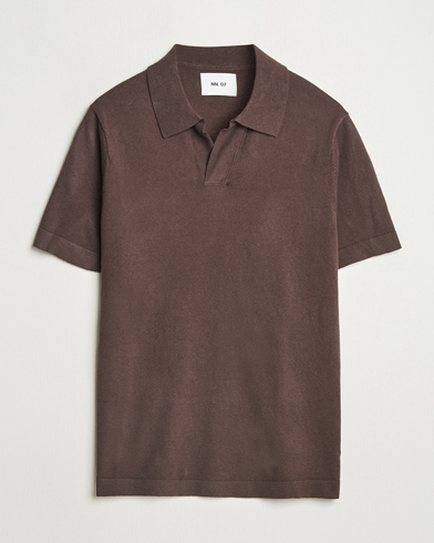 Herre | Nytt i butikken | NN07 | Ryan Cotton/Linen Polo Coffee