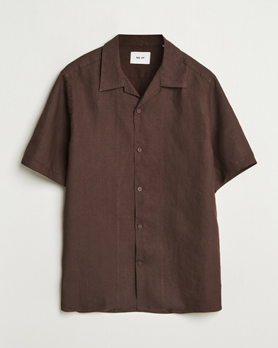 Herre | Nytt i butikken | NN07 | Julio Linen Resort Shirt Coffee