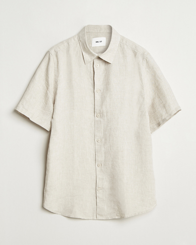Herre | Nytt i butikken | NN07 | Enzo Linen Short Sleeve Shirt Oat